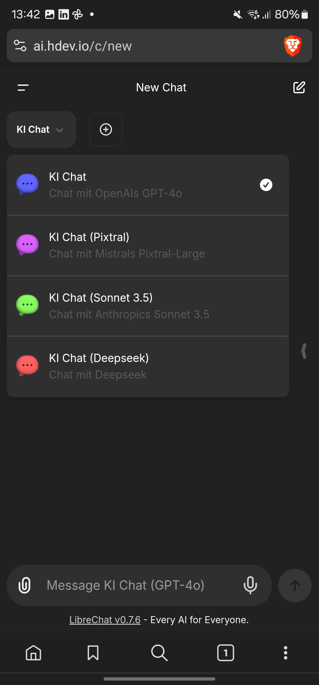 Auswahl der KI-Modelle